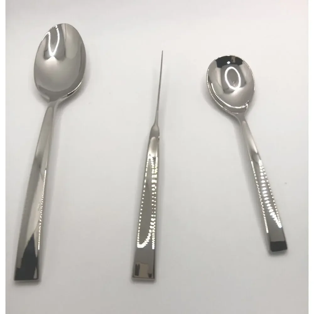 DONNA KARAN Lenox Ascend 3 Piece Serving Hostess Set 18/10 Stainless Flatware